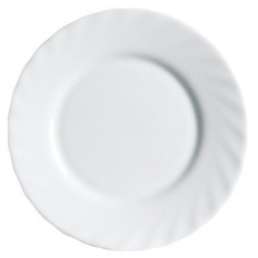 Plato Mesa Postre 19,5Cm Trianon Blanco Cristal Luminarc