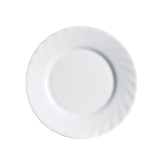 Plato Mesa Postre 19,5Cm Trianon Blanco Cristal Luminarc