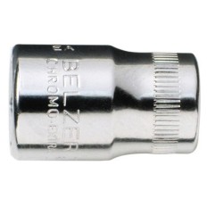 Llave Vaso Hexagonal  1/4"-12Mm Clip Cromo Vanadio 