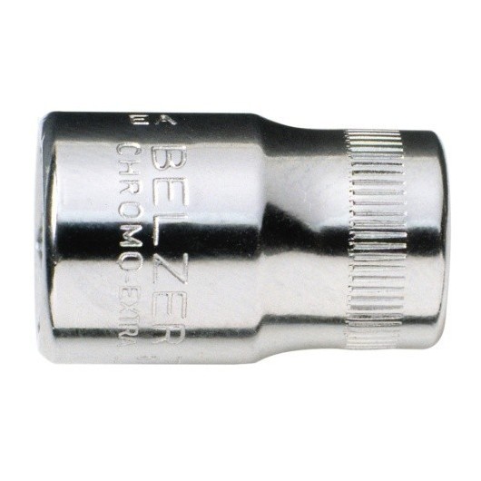 Llave Vaso Hexagonal  1/4"-12Mm Clip Cromo Vanadio 
