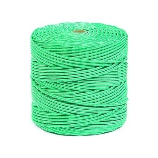 Cuerda Trenzada  05Mm Polipropileno Blanco/Verde Hyc 200 Mt