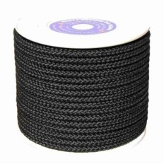 Cuerda Trenzada  06Mm Nylon Negro Mate Hyc 200 Mt