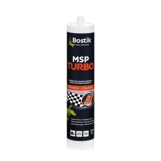 Adhesivo Sellador Polimero 290 Ml Blanco Ms Turbo Multimater Cartucho B