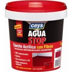 Pintura Impermeabilizante Caucho/Acrilico 1 Kg Blanco Fibra  Aguastop 