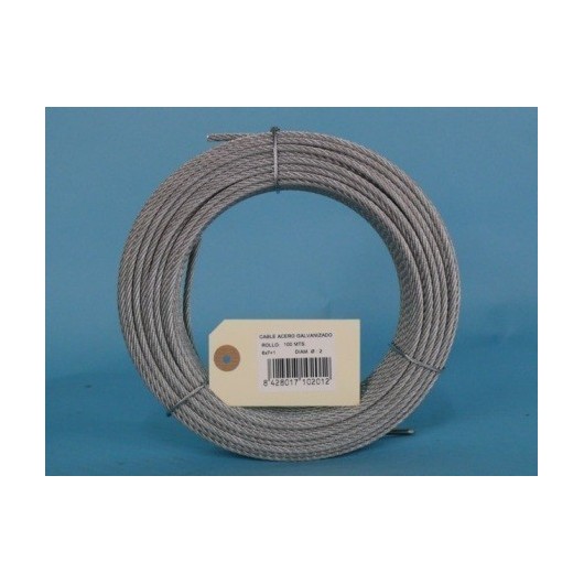 Cable Acero Galv 6X7+1 2Mm Cursol 100 Mt