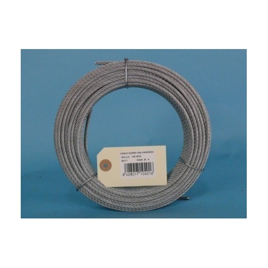 Cable Acero Galv 6X7+1 4Mm Cursol 100 Mt