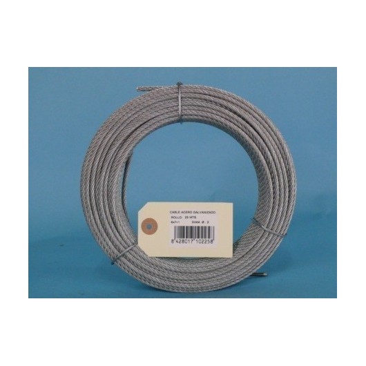 Cable Acero Galv 6X7+1 2Mm Cursol 25 Mt