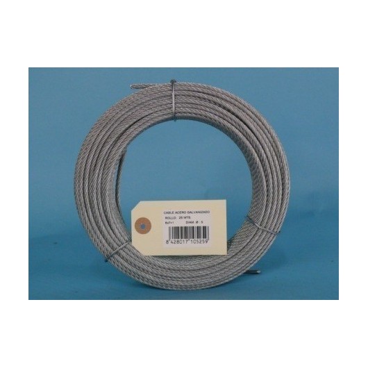 Cable Acero Galv 6X7+1 5Mm Cursol 25 Mt