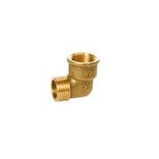 Codo Fontan Macho-Hembra 3/8" Laton Inyectometal