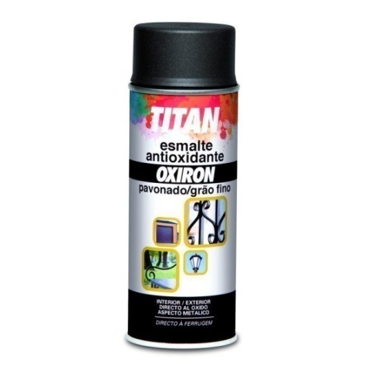 Esmalte Antioxidante Pavonado 400 Ml Marron Oxido Exterior Oxiron Spray Tit
