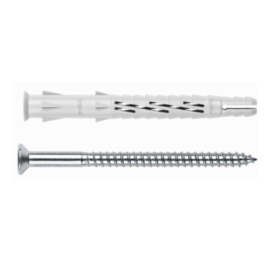 Taco Clavable Tornillo Cabeza Avellanada 10X140Mm Nylon T-Nux Index 50 Pz