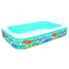 Piscina Hinchable Rectangular 305X183X56Ccm Fam 1302Lt Fondo Mar 