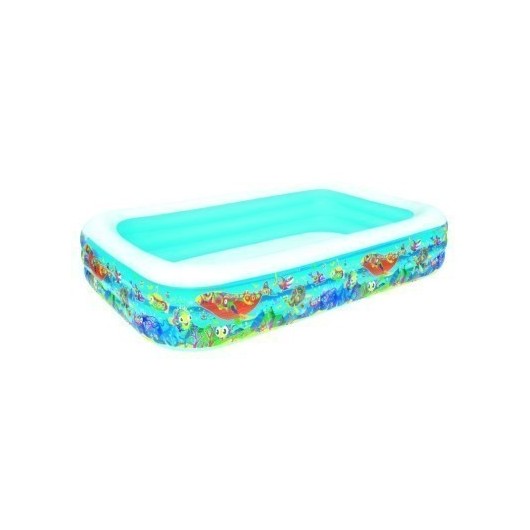 Piscina Hinchable Rectangular 305X183X56Ccm Fam 1302Lt Fondo Mar 