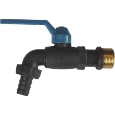 Grifo Jardin Curvo 3/4" Palanca Rueda Laton  Nylon Bresme