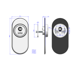 Escudo Cilindro 1850Ss-1 Pla Alta Seguridad Cerrado Conico Mcm