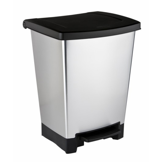 Cubo Basura  Reciclaje 25Lt Con Pedal 2Compartimentos Plastico  Gris/Plastico  Curver