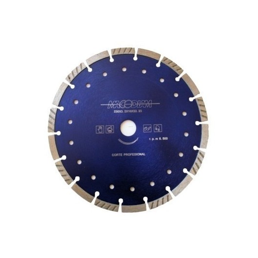 Disco Corte Profesional  Segmentado 230 Mmx10Mm Turbo Diamante  MacoDiamante 