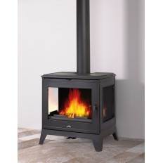 Estufa De Fundicion Laterales En Cristal 9Kw  Modelo Bury-9