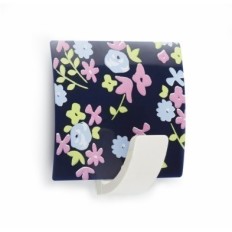 Colgador Hogar 42X40X25Mm Adhesivo Cuadrado Plastico Floral Azul 2310-A- Inofix