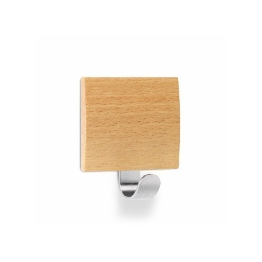 Colgador Hogar 51X45X24Mm Adhesivo Inox/Madera Haya 2320-8+ Inofix