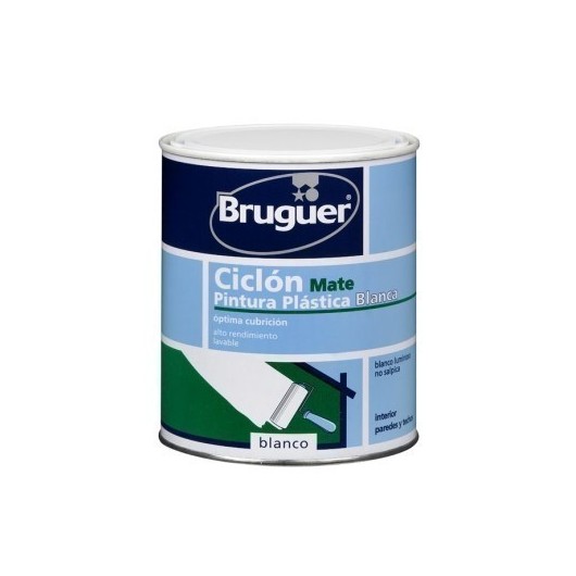 Pintura Plastica Mate 750 Ml Blanco Interior Ciclon Bruguer