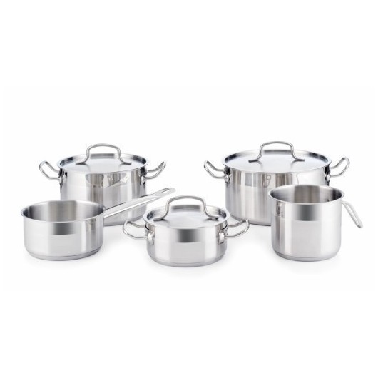 Bateria Cocina Tapa Basika Acero Inoxidable Quid 5 Pz