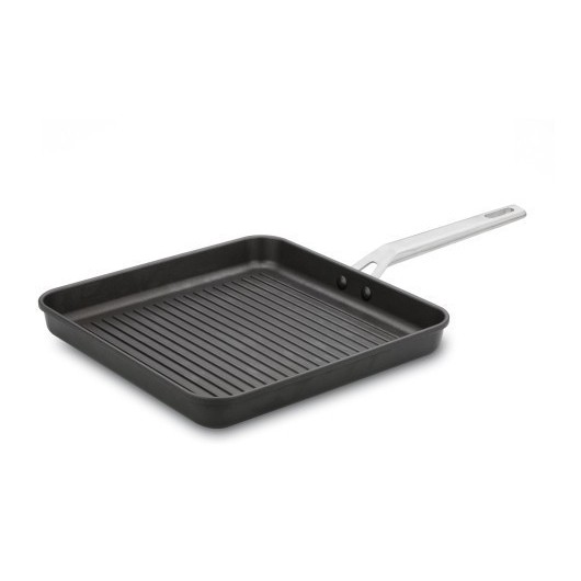 Grill Plancha 28X28Cm Rayas Con Mango Induccion Aluminio/Fundido  Aire Valira