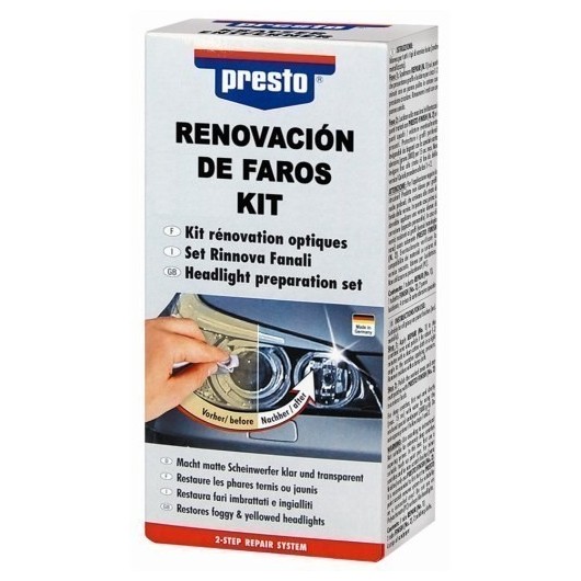 Pulidor Coche Faros 3 Lijas Gamuza Taco Spray Laca Motip