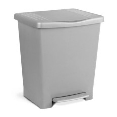 Cubo Basura  Con Pedal 23Lt Plastico  Gris Tatay