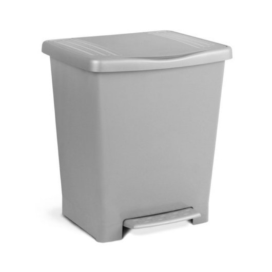 Cubo Basura  Con Pedal 23Lt Plastico  Gris Tatay