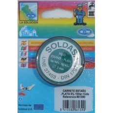 Estaño Soldar Plata 100Gr 6% S M