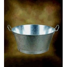 Barreño Agua 20" Redondo M.Soler Metal Galvanizado Con Asa 01110020