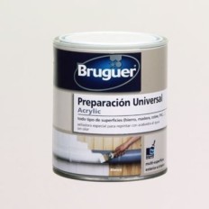 Pintura Preparacion Madera 750 Ml Blanco Agua Acrilico Bruguer