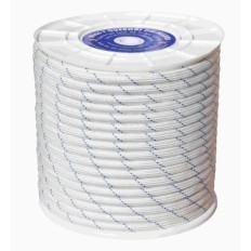 Cuerda Trenzada  Doble 18Mm Polipropileno Blanco/Azul Hyc 100 Mt