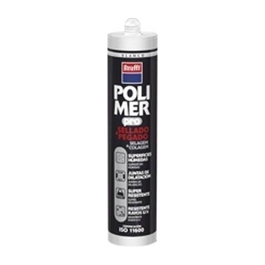 Adhesivo Poliuretano Modificado 300 Ml Blanco Polimer Cartucho Krafft