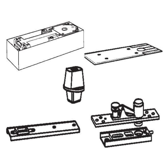 Cierrapuertas Suelo Bts-75V Inox Con Fijacion 90º Dorma