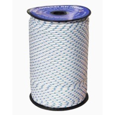 Cuerda Trenzada  05Mm Nylon Blanco /Azul Brillante Hyc 200 Mt