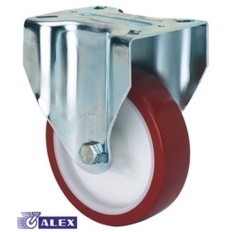 Rueda Fija 125Mm 2-2363 Pl.107X086 200Kg Pu B/R Zv Pol Alex