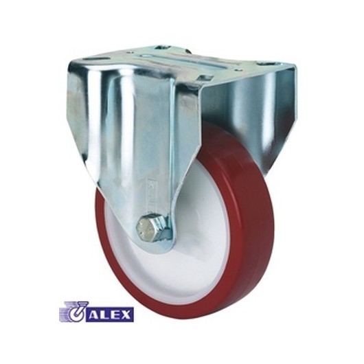 Rueda Fija 125Mm 2-2363 Pl.107X086 200Kg Pu B/R Zv Pol Alex