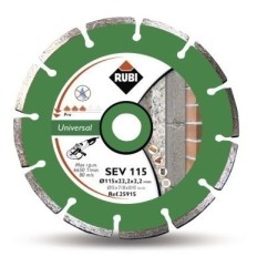Disco Corte General Obra Segmentado 115 Mm Diamante  Basic L Sev 115 Rubi
