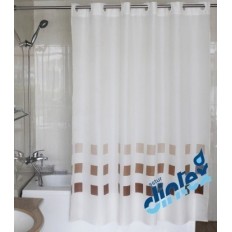 Cortina Baño 180X200Cm Anilla Facil Text Beige Llas Dintex 2 P