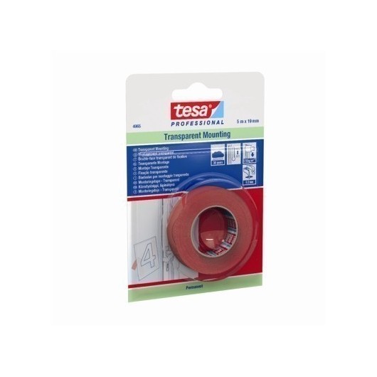 Cinta Adhesiva 19Mmx  5Mt Doble Cara  Transparente Tesatape