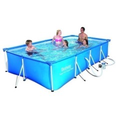 Piscina Pvc Rectangular 300X201X66Cm Cartucho 3300Lt Splash Fp 