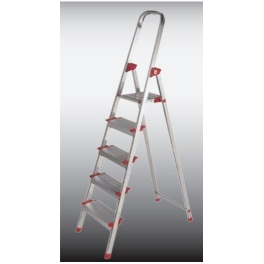 Escalera Domestica Tijera 0,80Mt 4 Peldaños Aluminio  New Plus Ktl