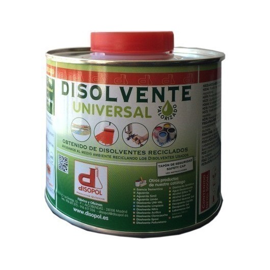 Disolvente Limpieza  Universal  Valorizado Envase Metalico Nitro Disopol 500 Ml