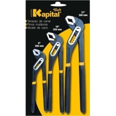 Tenaza Fontanero Ajustable 200-250-300Mm Canal Kapital 3 Pz