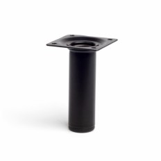 Pata Mueble Ø30X100Mm Redonda  Acero Negro 4 Pz