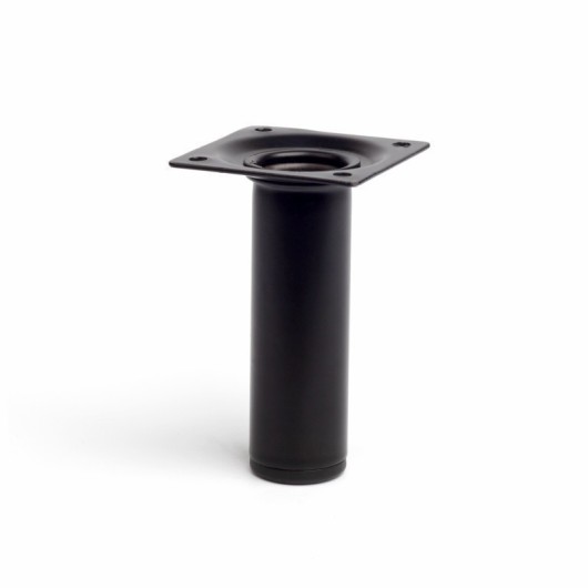 Pata Mueble Ø30X100Mm Redonda  Acero Negro 4 Pz