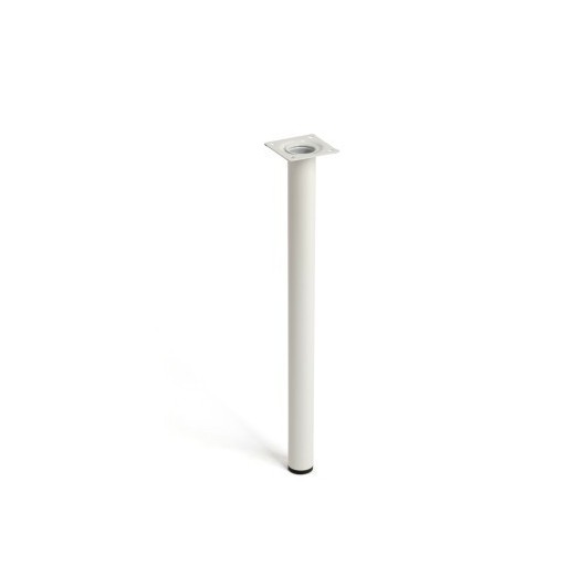 Pata Mueble Ø30X400Mm Redonda  Acero Blanco 4 Pz