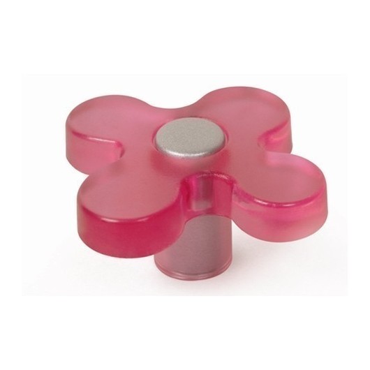 Pomo Mueble 49Mm Infantil Abs Magenta Flor Rei